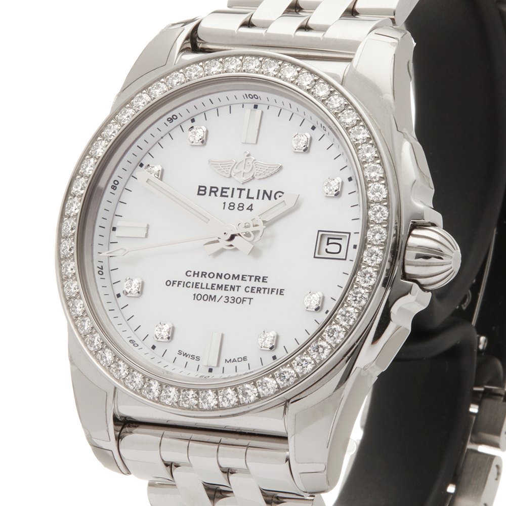 Orologi Replica Breitling Galactic A7433053 con Quadrante Bianco
